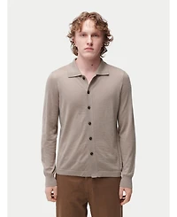 Gobi Cashmere Men's Cashmere Silk Polo-Neck Cardigan