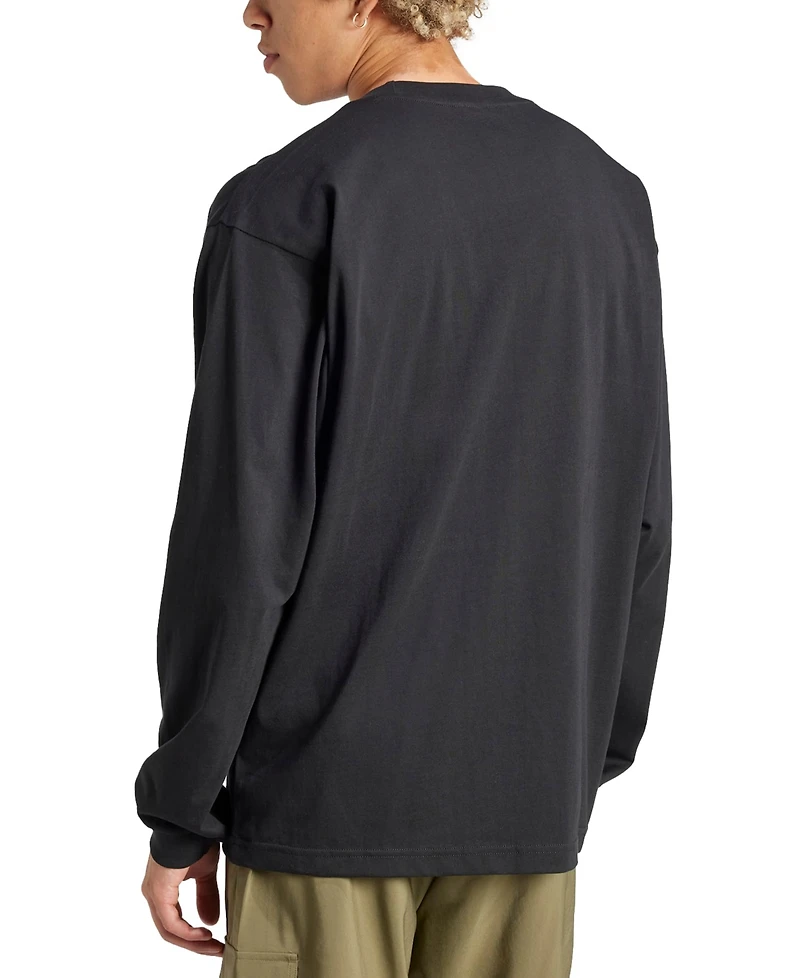 adidas Men's Essentials Big Logo Single Jersey Cotton Long-Sleeve T-Shirt