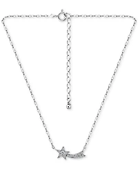 Giani Bernini Cubic Zirconia Shooting Star Pendant Necklace, 16" + 2" extender, Macy's Exclusive