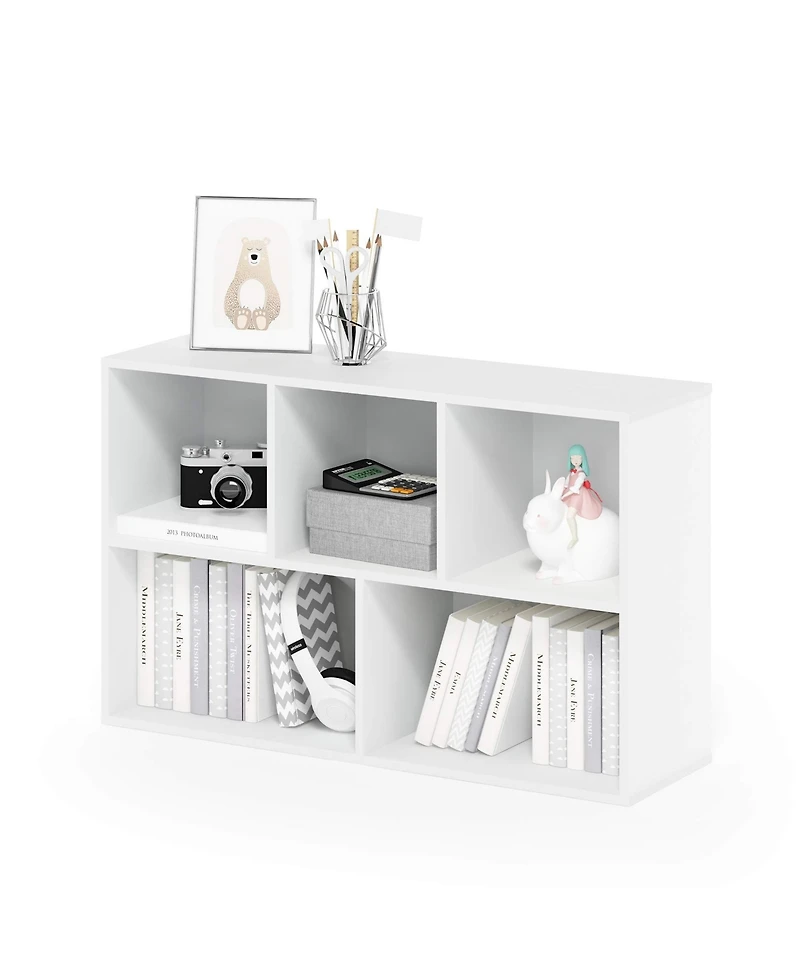 Furinno 5-Cube Reversible Open Storage Bookcase Toy Storage Cabinet Organizer