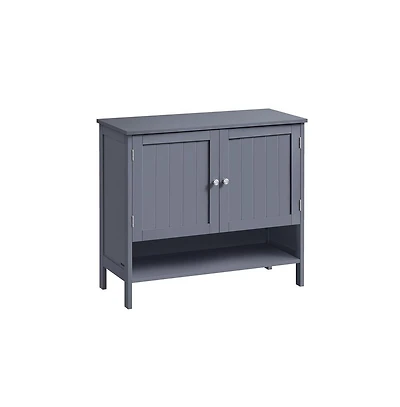 Songmics Home 3-Tier Shoe Cabinet – Freestanding Slate Gray Organizer with Adjustable Shelf for Entryway, Closet, or Hallway, 13.8"x31.5&#
