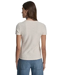Dkny Jeans Women's Jacquard Logo Crewneck T-Shirt