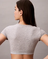 Calvin Klein Women's Icon T-Shirt Logo-Hem Bralette