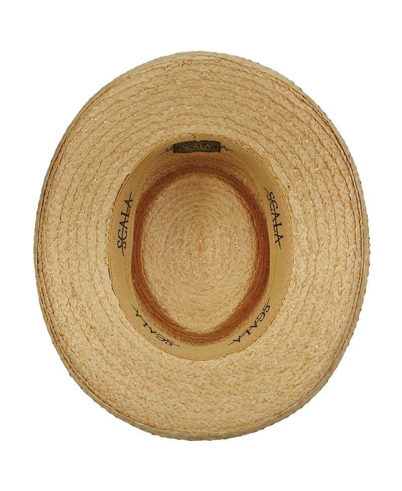 Scala Men's Raffia Gambler Hat