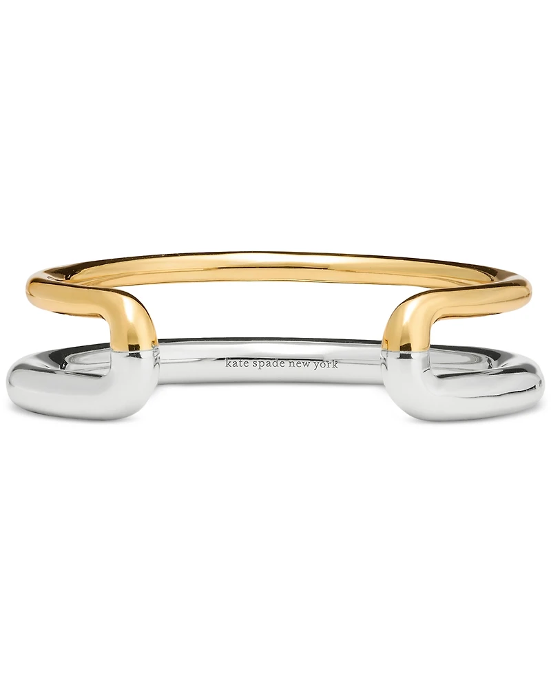 kate spade new york Two-Tone Interlock Cuff Bracelet