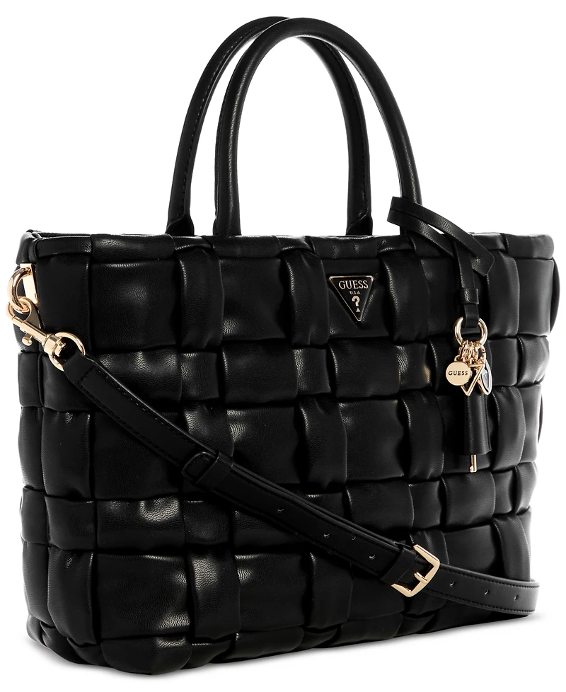 Guess Marion Quilted Large Satchel Bag
