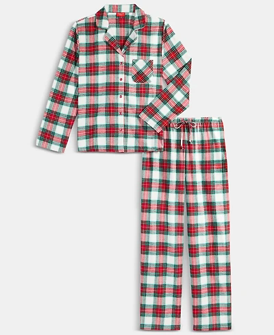 Holiday Lane Women's Merry Plaid Cotton Pajama Set, Macy's Exclusive