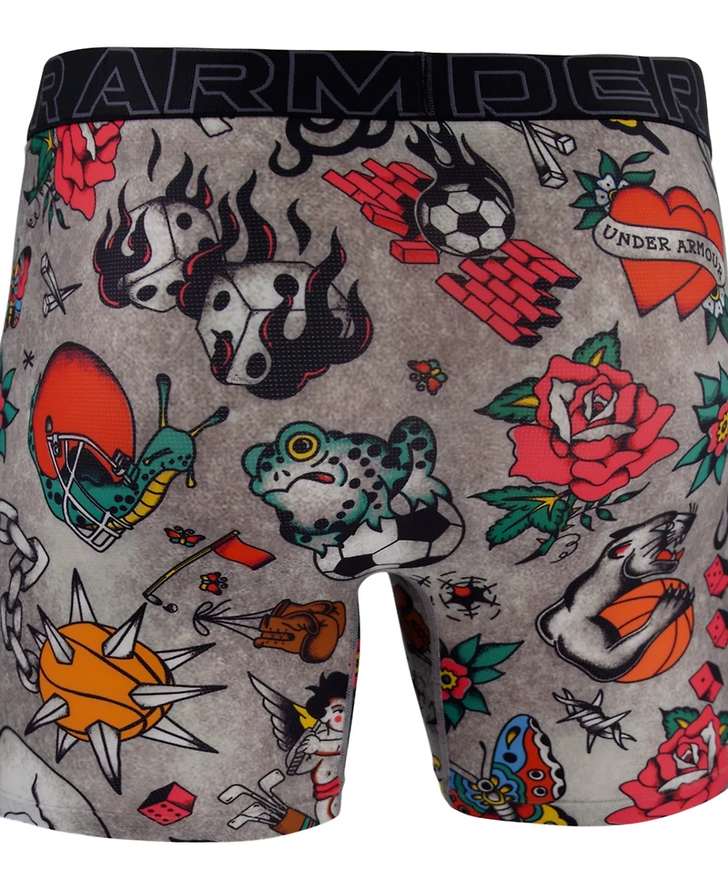 Under Armour Men's Printed Performance Tech Mesh 6" Boxer Briefs