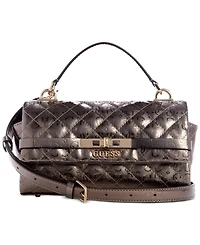 Guess Idra Small Top Handle Quilted Flap Crossbody