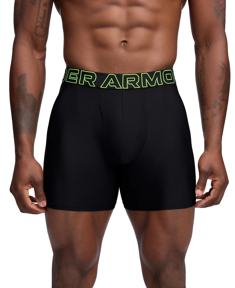 Under Armour Men's Performance Tech Mesh Solid 6" Boxer Briefs - 3-pack