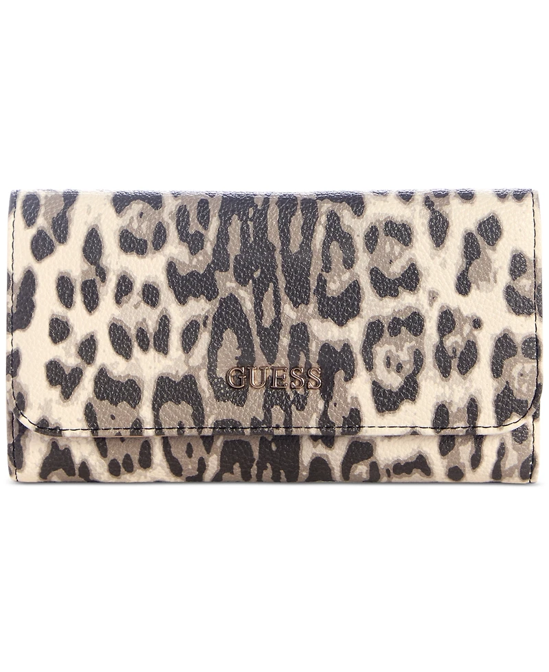 Guess Tinsley Leopard Print Slim Clutch