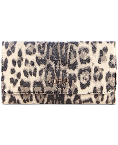 Guess Tinsley Leopard Print Slim Clutch