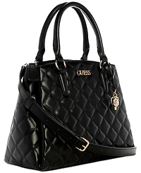 Guess Tinsley Medium Quilted Three Compartment Satchel