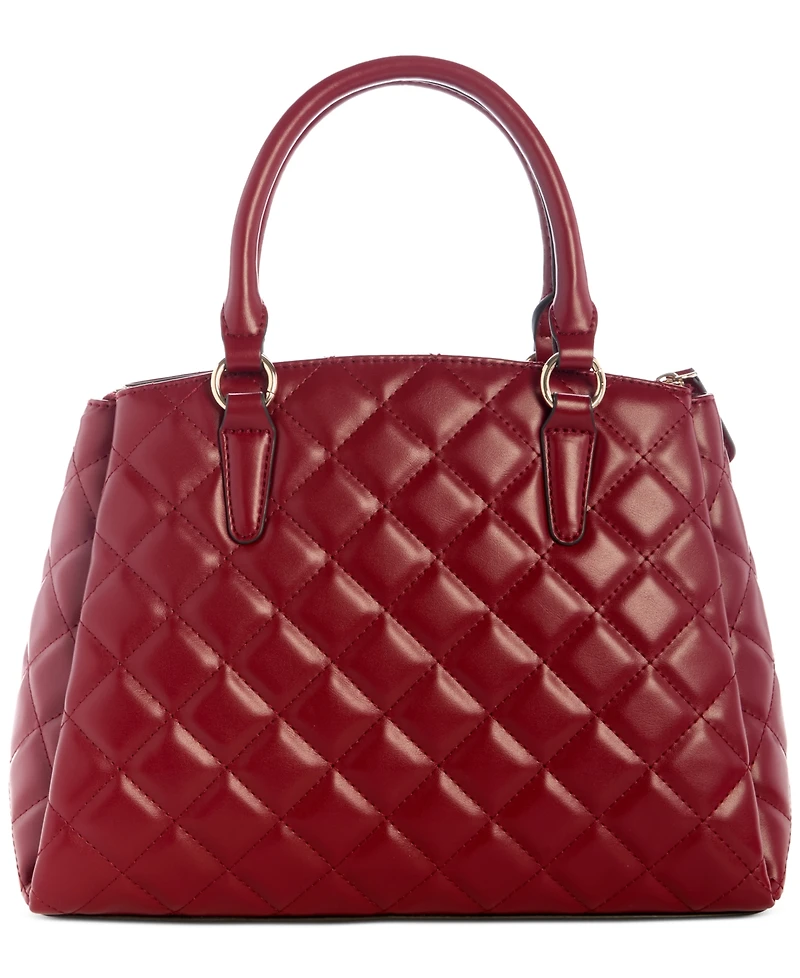 Guess Tinsley Medium Quilted Three Compartment Satchel
