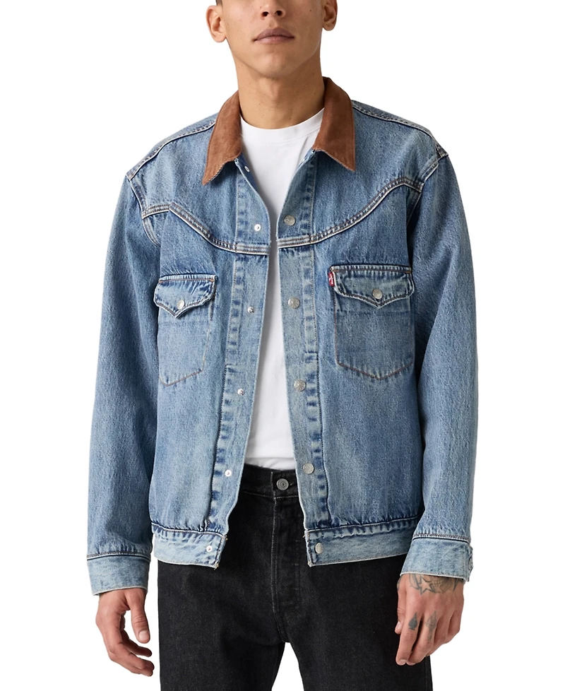 Levi's Men's Western Shorthorn Relaxed-Fit Denim Trucker Jacket