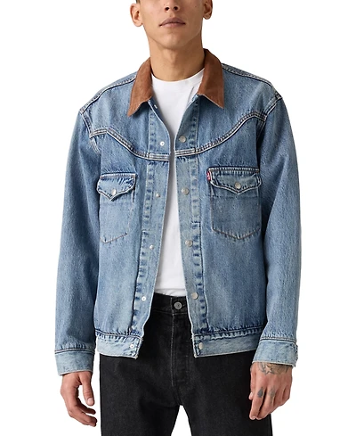 Levi's Men's Western Shorthorn Relaxed-Fit Denim Trucker Jacket