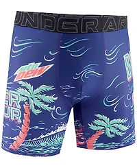 Under Armour Men's Mountain Dew Printed Performance Tech Mesh 6" Boxer Briefs
