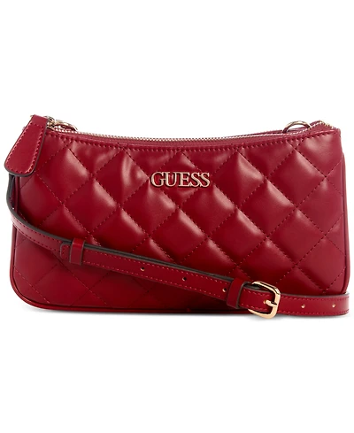 Guess Tinsley Quilted Three Compartment Crossbody