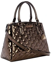 Guess Tinsley Medium Quilted Three Compartment Satchel