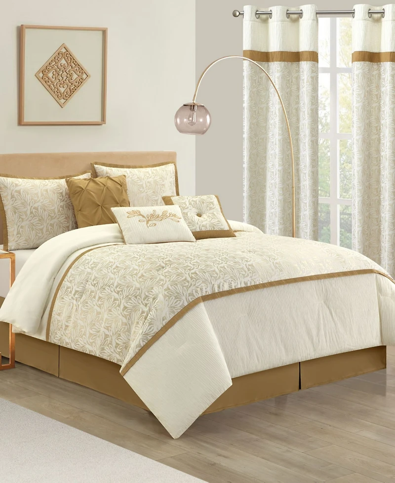 Stratford Park Marisella Leaves 9-Pc. Comforter Set, California King