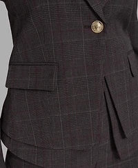 Bcbg Women's Plaid Double-Hem Blazer