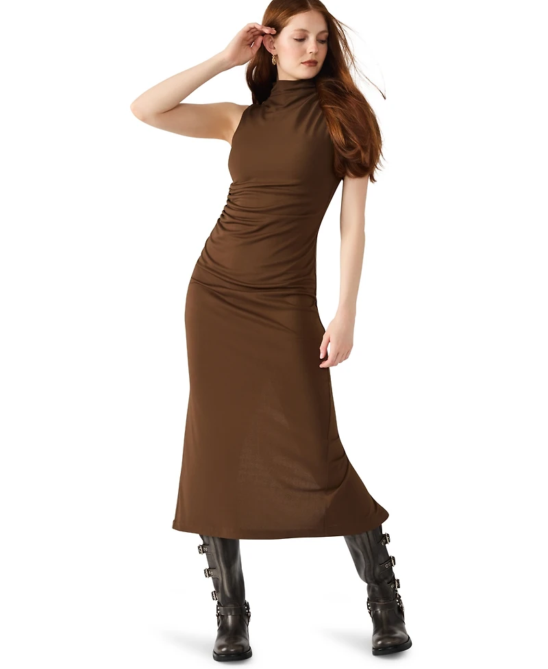Steve Madden Women's Mo Mock Neck Midi Dress