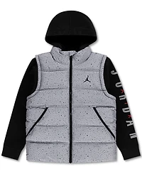Jordan Big Boys Layered-Look Hooded Jacket