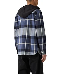Levi's Men's Relaxed Fit Hooded Long Sleeve Button-Front Overshirt