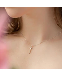 Sterling Silver Ariel Cross Necklace & Mismatching Cross Earrings Set