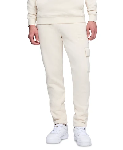 Puma Men's Ess Regular-Fit Logo Embossed Fleece Cargo Pants