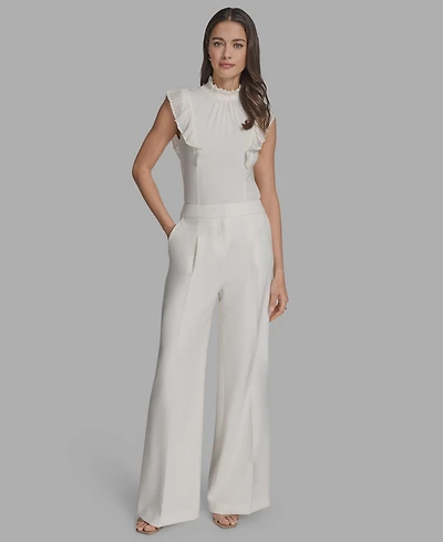Bcbg Women's Pleated Wide Leg Pants