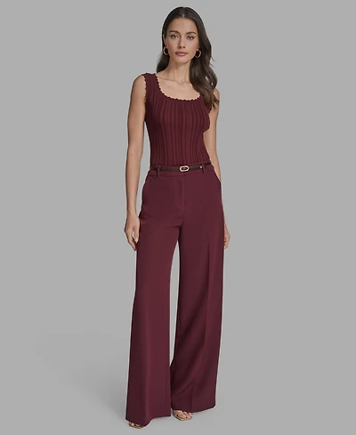Bcbg Women's Belted Wide-Leg Pants
