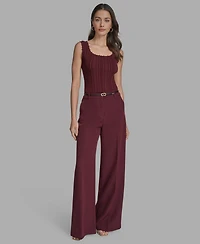 Bcbg Women's Belted Wide-Leg Pants
