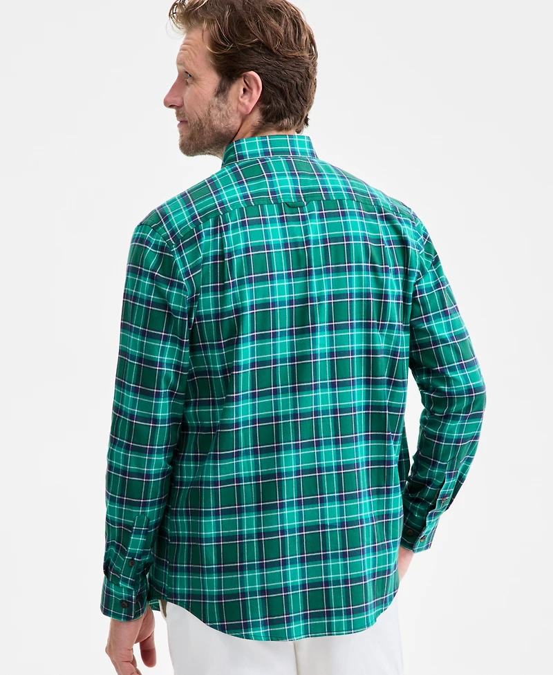Club Room Men's Proper Plaid Brushed Cotton Button-Down Shirt, Macy's Exclusive