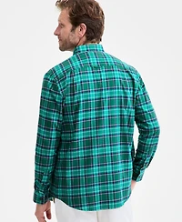 Club Room Men's Proper Plaid Brushed Cotton Button-Down Shirt, Macy's Exclusive
