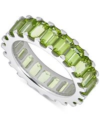 Peridot Baguette Eternity Band (5-7/8 ct. t.w.) in Sterling Silver