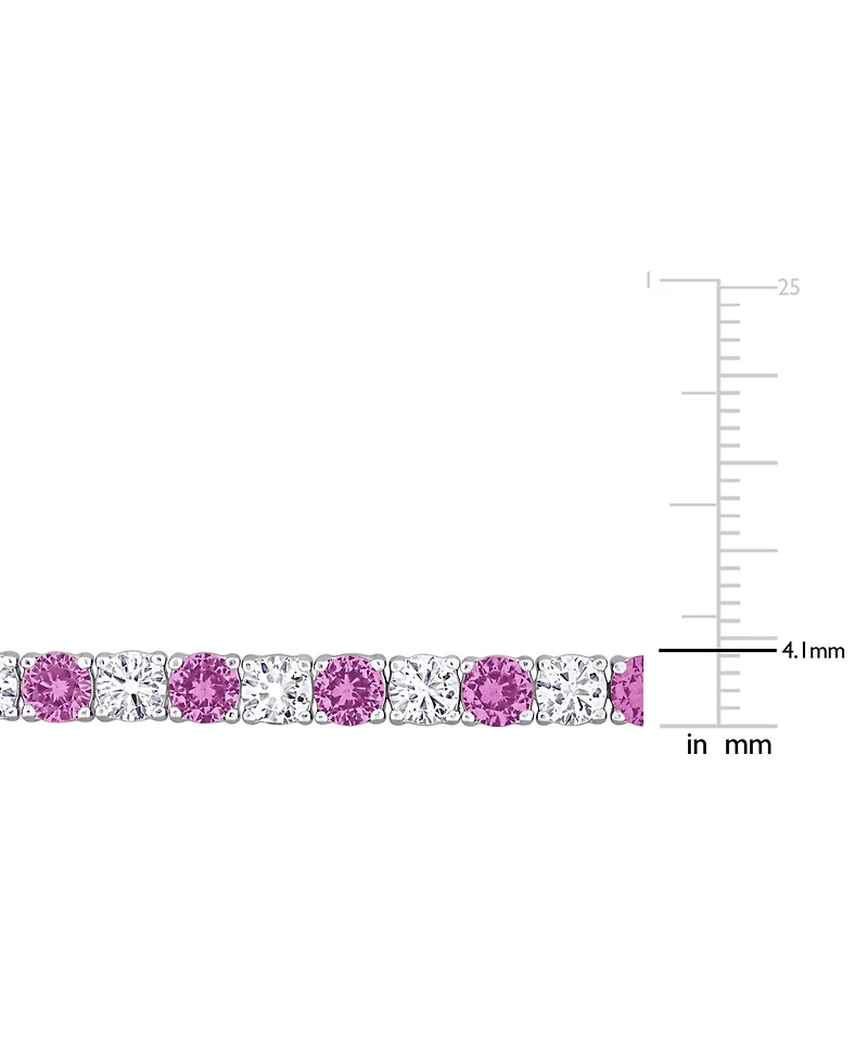 Lab Created Gemstone Flex Bracelet in Sterling Silver