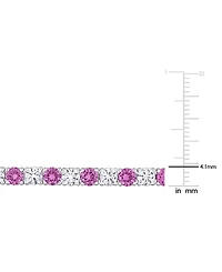 Lab Created Gemstone Flex Bracelet in Sterling Silver