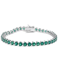 Lab Created Emerald Flex Bracelet (9-3/8 ct. t.w.) in Sterling Silver