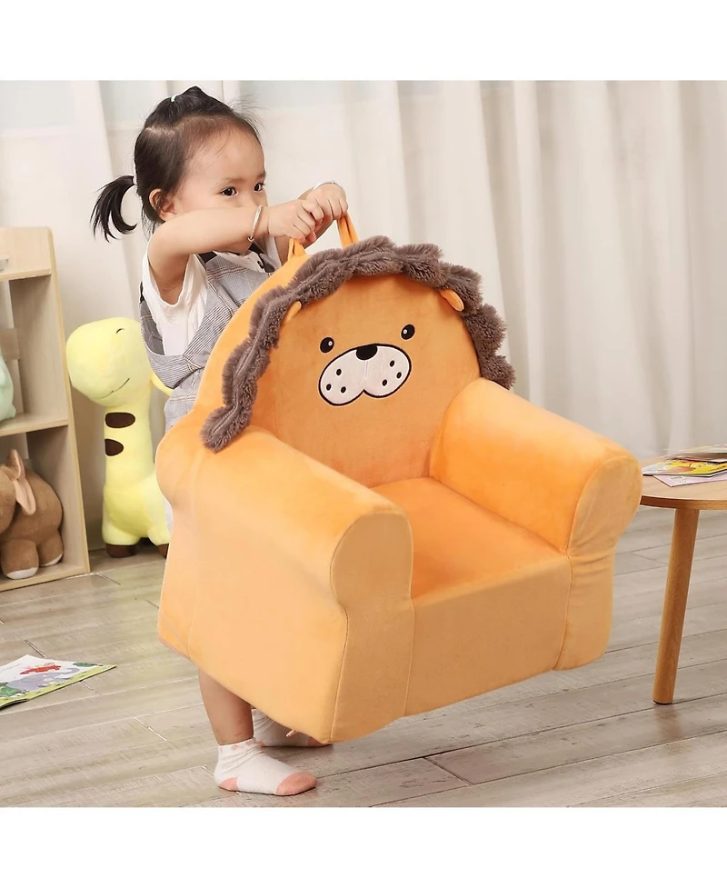 Cesicia Micromink Squishy Bean Bag Chair for Kids Ages 3+, Figural Lion