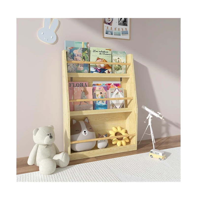 Cesicia 3 Tier Kids Book Shelf, Kids Book Rack, Helps Keep Bedrooms, Playrooms, and Classrooms Organized