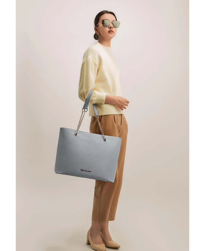 Women Large Tote Metal straps Victoria Hyde Torrans
