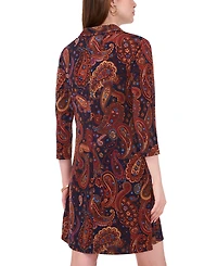 Msk Petite Collared 3/4-Sleeve Jersey Shift Dress