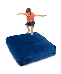 Akiudex 57 x 57 Inch Crash Pad Sensory Mat with Foam Blocks and Washable Velvet Cover