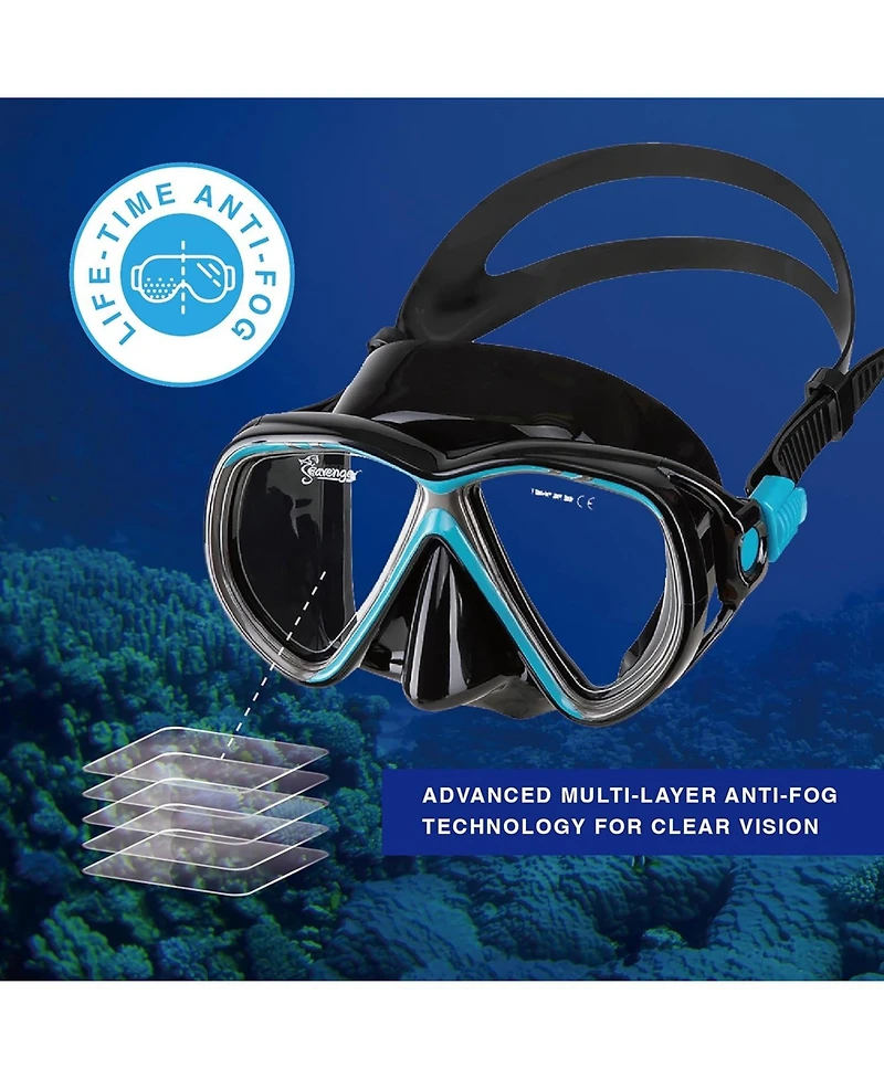 Seavenger Hanalei Anti-Fog Snorkeling Set - Soft Lavender / M