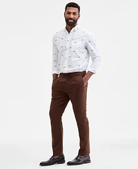 Club Room Men's Checked Plaid Pull-On Drawstring Trousers, Macy's Exclusive