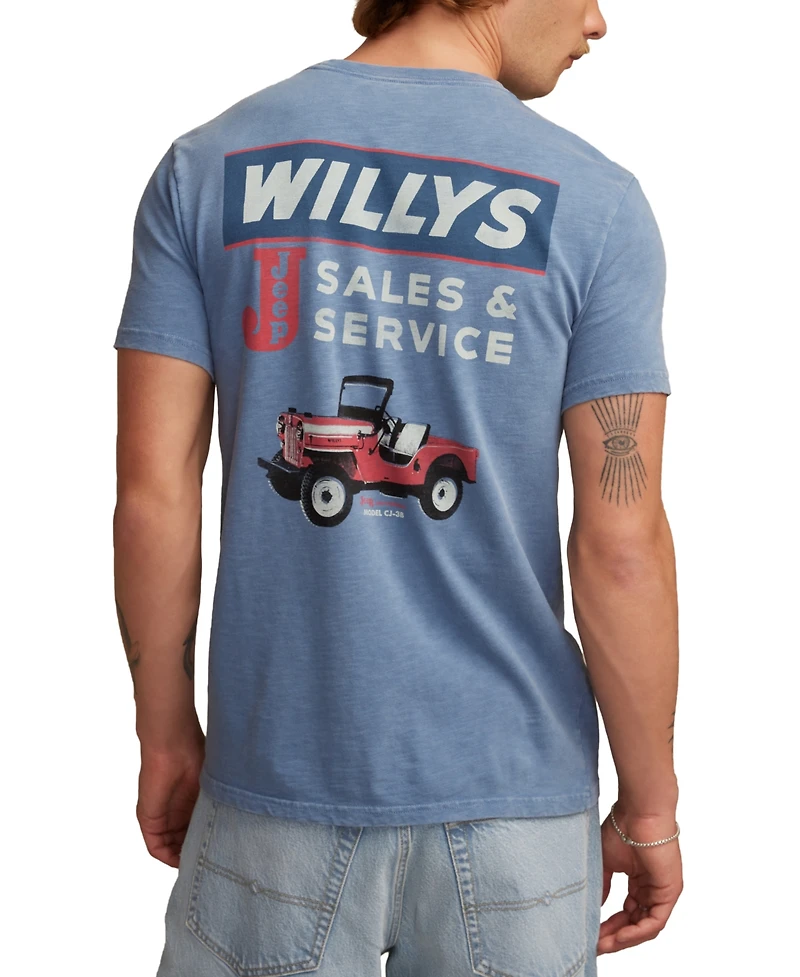 Lucky Brand Men's Short Sleeve Jeep Willys Graphic T-Shirt