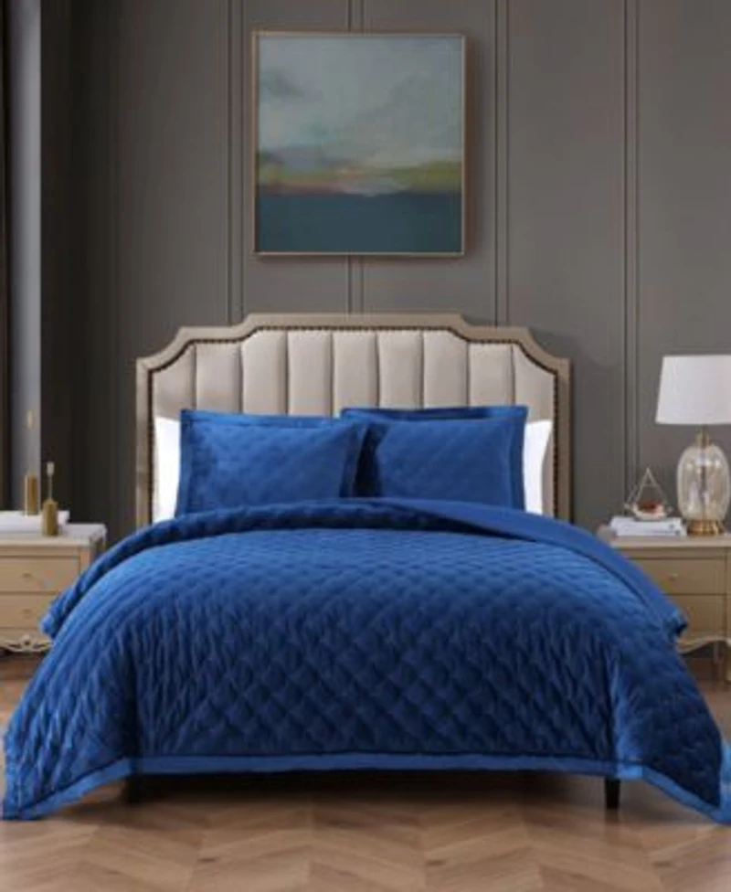Bebejan 3 Piece King Size Velvet Comforter Set