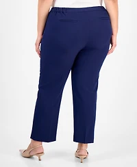 Kasper Plus Straight-Leg Pants