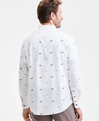 Club Room Men's Basset Hound Print Brushed Cotton Button-Down Shirt, Macy's Exclusive